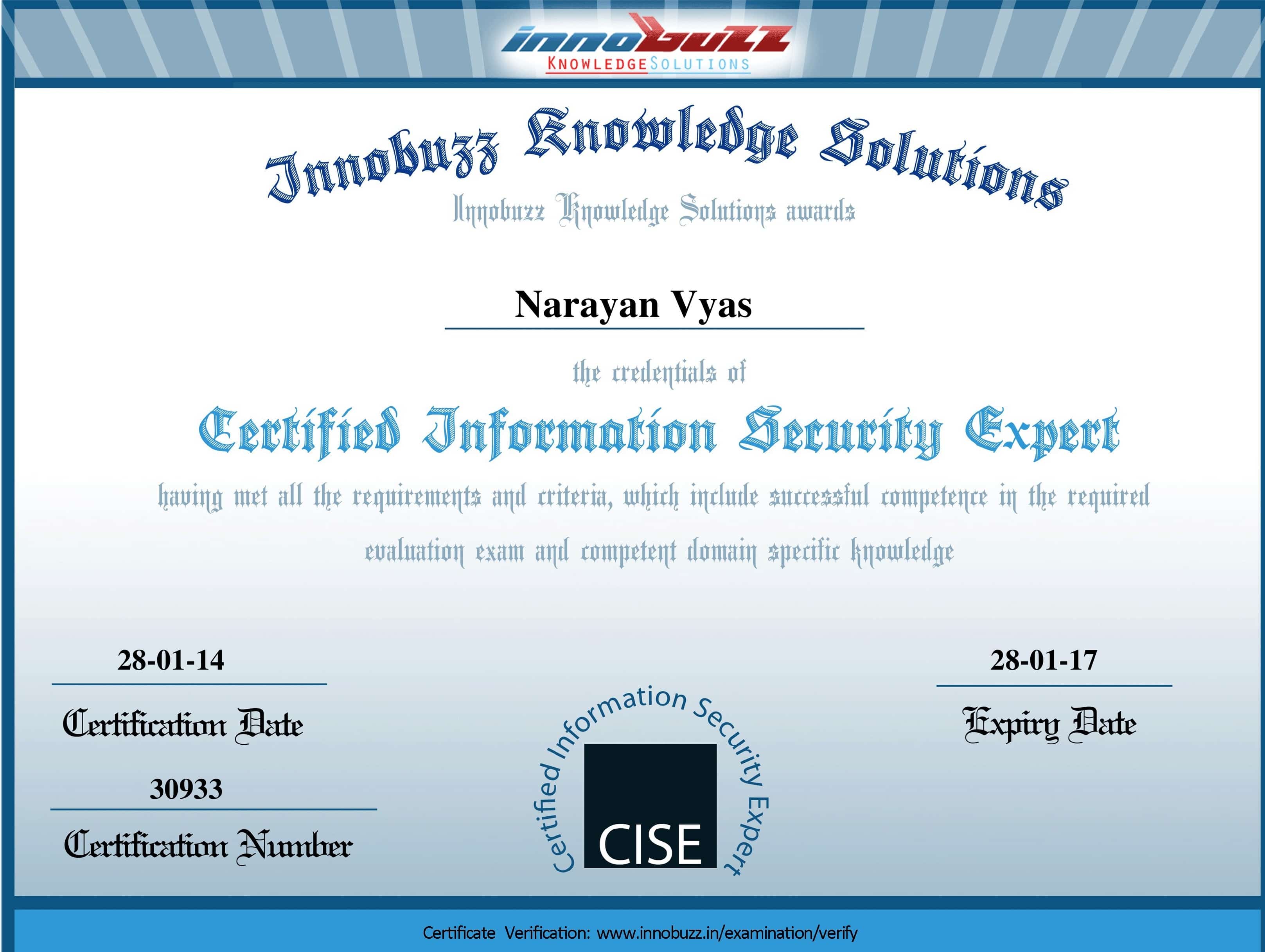 Innobuzz Certificate