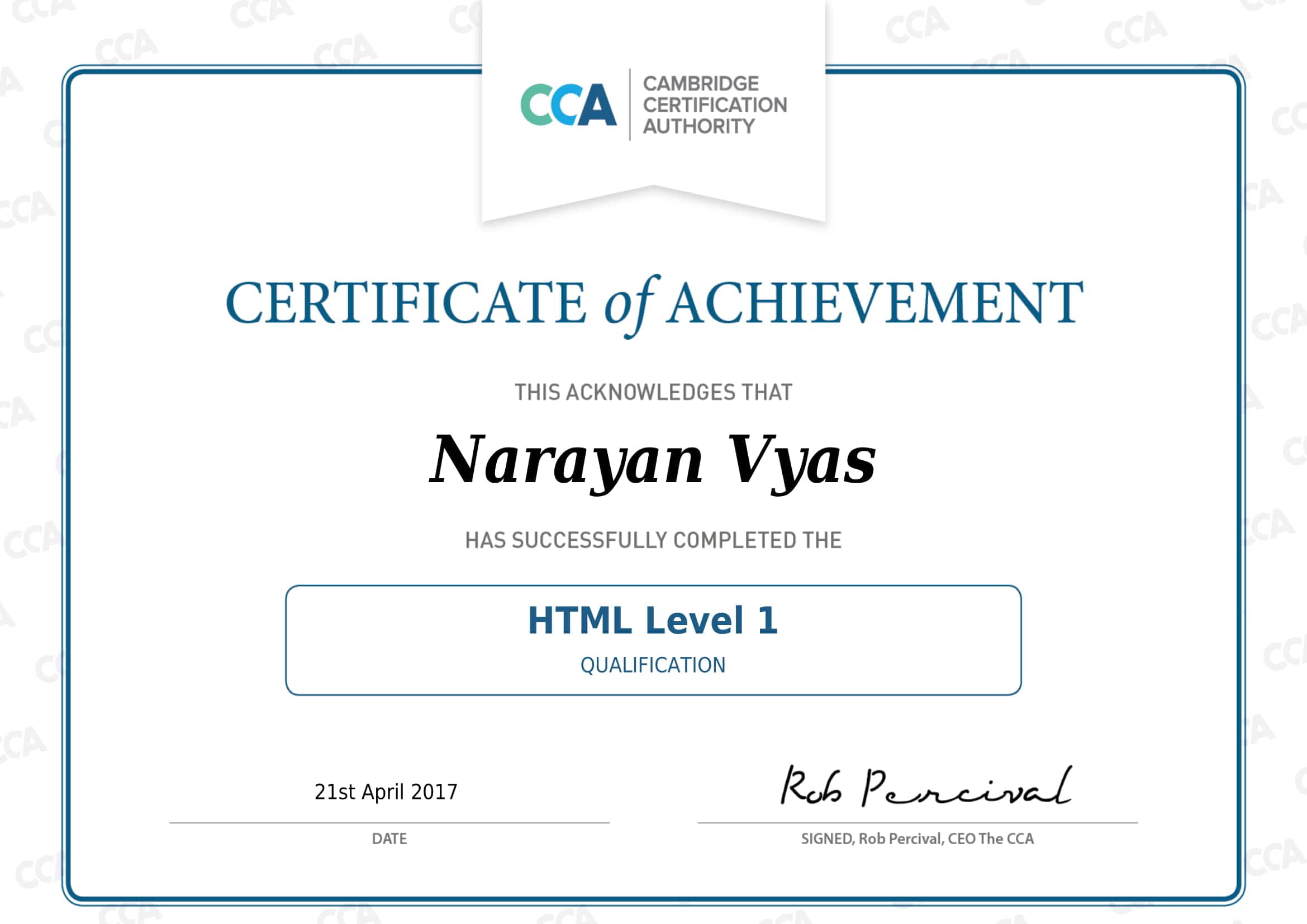 CCA HTML