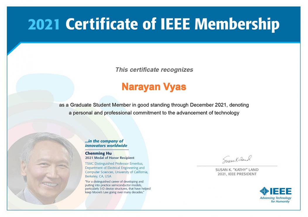 IEEE Membership Certificate